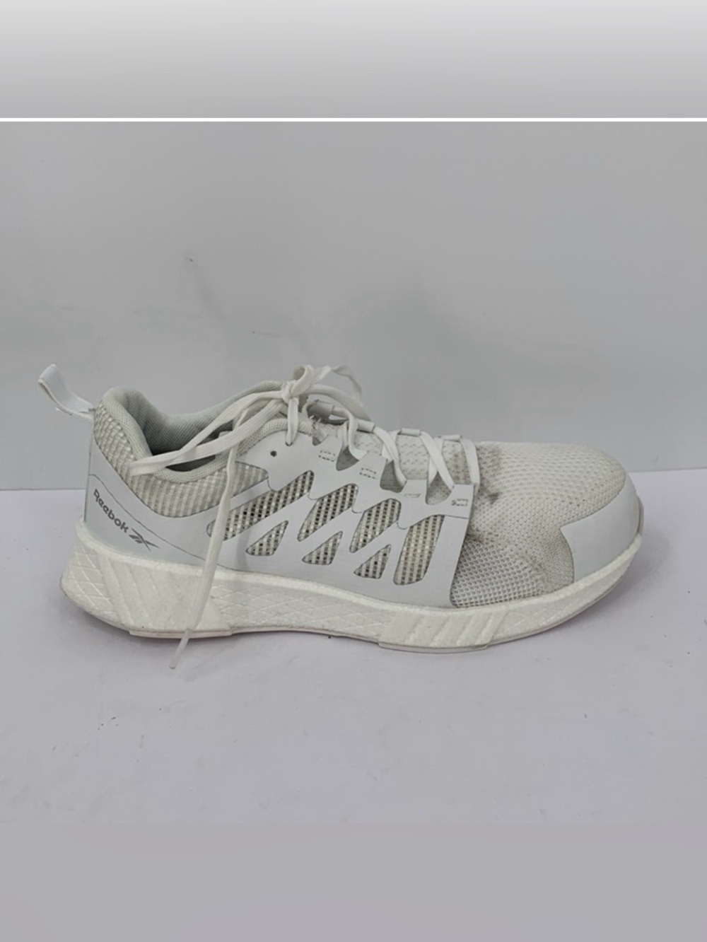Reebok Work Fusion Flexweave sneaker white composite safety toe women 10.5 WIDE